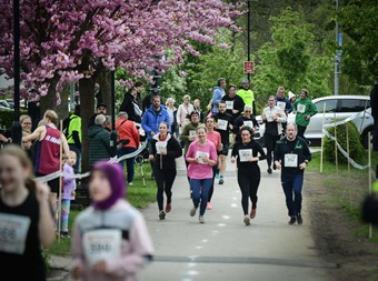 Stor uppslutning lngs med banan gjorde det roligt att springa. Foto: Elin Elderud