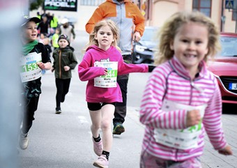 Marta Kroon var en av alla barn som sprang barnloppet. Foto: Elin Elderud