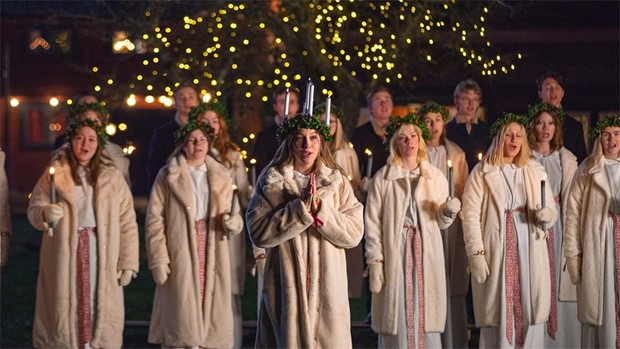 Luciamorgon � i �r fr�n T�llberg