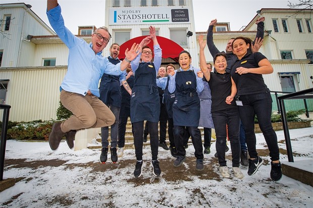 Mj�lby stadshotell firar med ny fasad