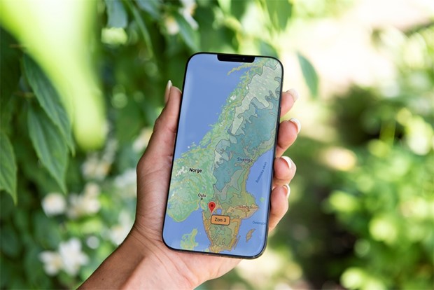 Digital zonkarta f�renklar f�r tr�dg�rds�lskare