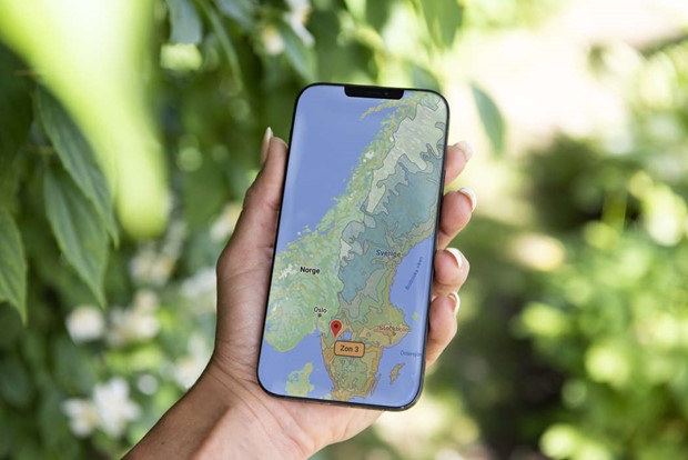 Digital zonkarta frenklar fr trdgrdslskare