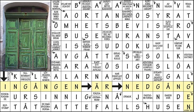 Krysset l�sning vecka 16, 2023 