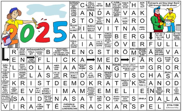 Krysset lsning vecka 34, 2025