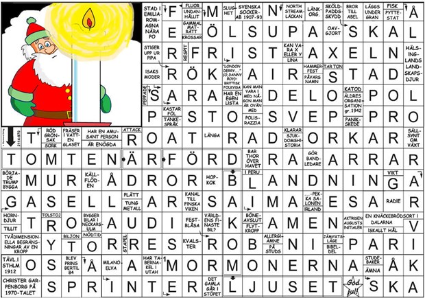 Krysset l�sning vecka 50, 2025